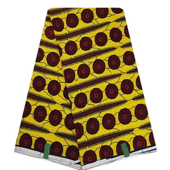 Vairumtirdzniecības Āfrikas Stils Labas Kvalitātes Nekustamā Vasks Īsta Vaska Ankara Apdrukāta Auduma 6 Metri Kokvilnas Šujamie Materiāli