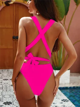 Vairāki veidi, kā valkāt Peldkostīmi Sieviešu viengabala Peldkostīmu, Monokini Traje de bano Mujer Trikini Bikini Biquini Maillot femme