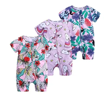 Vasaras Baby Zēns Un Meitene Īstermiņa piedurknēm Bodysuit 2019 Modes Cute Baby Valkāt Jaundzimušais-bērnu drēbes, Meitene Un Bot Kids Apģērba