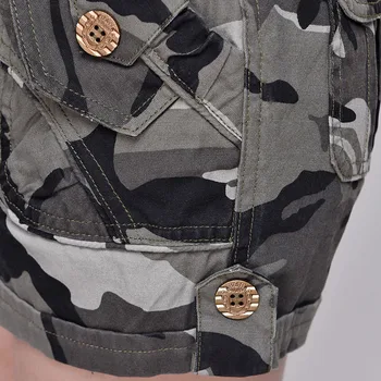 Vasaras Gadījuma Militārā Kamuflāžas Bikses Multi Pocket Camo Kravas Kokvilnas Bikses Sexy Sieviešu Bikses