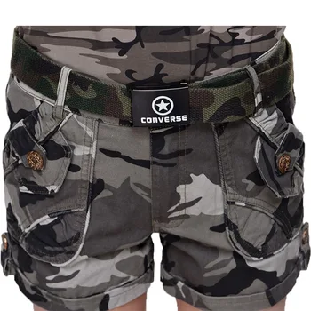 Vasaras Gadījuma Militārā Kamuflāžas Bikses Multi Pocket Camo Kravas Kokvilnas Bikses Sexy Sieviešu Bikses