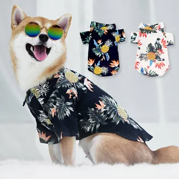 Vasaras Suņu Apģērbu Hawaii Pludmales Krekls Veste Mājdzīvnieku Apģērbu Mazajiem, Vidējiem Suņiem Shiba Franču Buldogs Čihuahua Kucēns Apģērbs
