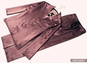 Vasaras vīriešu modes zaudēt v-veida kakla satīna mīkstu auduma svītru pidžamas komplekts moderns vīriešu krāsu plānas lounge sleepwear elegants guļamistabas komplekts