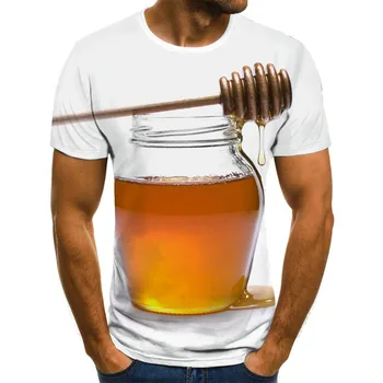 Vasarā Jaunu Vīriešu T-krekls Ms. Bišu 3D sporta Krekls 3D Drukas Personības Īsām Piedurknēm Hip Hop O-veida Kakla Top