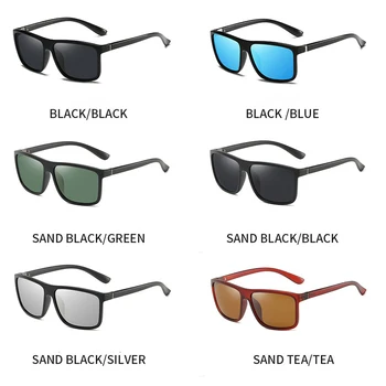 VCKA Taisnstūra Ultra Light TR90 Saulesbrilles Vīriešiem Polarizētās KPN Biezums Objektīvs Braukšanas Saules Brilles Sievietēm Brilles UV400