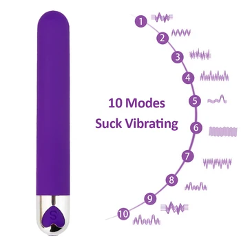 VETIRY Ilgi Bullet Dildo Vibratoru AV Stick Magiv Zizli 10 Ātrumu Klitora Vagīnas Stimulators G-spot Masāža Seksa Rotaļlietas Sievietēm