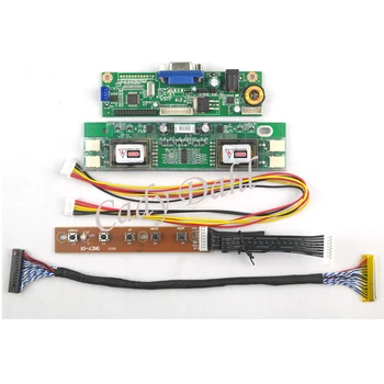 VGA LCD Kontrolieris Valdes Modulis + 4CCFL+ 30pins LVDS Kabelis 17