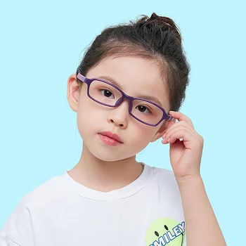 Vintage Brilles Bērniem, Anti Zilā Gaisma Zēnu, Meiteņu, Bērnu Saules Brilles, Skaidrs, Datoru Tranparent Elastīgu Optisko Rāmis Oculos UV40