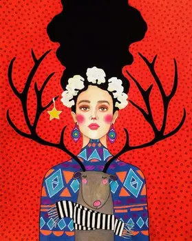 Vintage Meitene Matu Ziedu Sieviešu Modes Sienas Mākslas Audekls Gleznošanai Mūsdienu Ziemeļvalstu Plakātu Sienas, Attēlus Dzīvojamā Istaba Bez Rāmīša