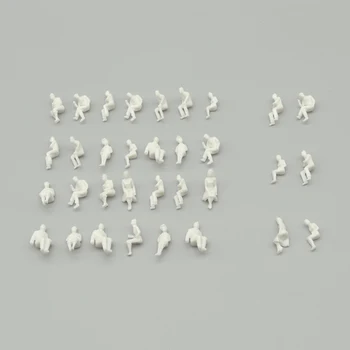 Visi Sēž Mēroga 1/100 1/87Toys Tautu Miniatūra Smilšu galdu Izkārtojuma Balts Skaitļi Arhitektūras Cilvēku HO Modelis ABS Plastmasas