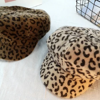 VISROVER Jaunas Ziemas Cepures Sievietēm Cietā Leopards Drukāt Militāro Meitene Cepures Dzīvnieku Adīta Cepure Dāmas Dizaineru Cepurītes Silts Gadījuma