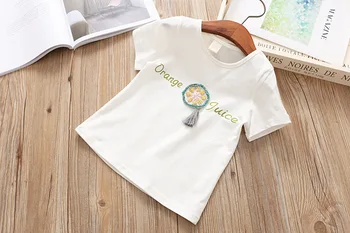 VIŅŠ Sveiki Baudīt 2018. Gadam Bērni Meiteņu Drēbes, Uzstādīt Īsām Piedurknēm Drukāt Arbūzs T-krekls+Svārki Uzvalki Toddler Meitenes Vasaras Apģērbu