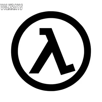 Volkrays Modes Auto Uzlīme Half Life Logo Piederumi Atstarojošs Ūdensizturīgs Sauļošanās Segtu Skrāpējumiem Melna/Sudraba,12cm*12cm
