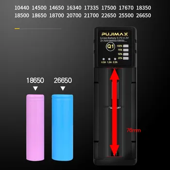 VOXLINK akumulatora lādētājs 18650 Smart uzlāde, micro USB Spraudnis 26650 21700 22650 14500 26500 Li-ion Akumulators, lādētājs