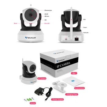 Vstarcam 720P vai 3MP Bezvadu WiFi IP Novērošanas Kameras CCTV Kameras Drošības Kameru INFRASARKANO Nakts Redzamības PTZ Baby Monitor Kamera