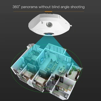 Vstarcam Wifi IP Panorāmas Camera 3MP 360 Grādu Camara IP Fisheye 1536P 3D VR Video IP Cam Bezvadu Video Novērošanas Kamera
