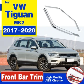VW Volkswagen Tiguan 2017-2020 Priekšā Bar Melns, uz Leju, Resti, Buferi Aizsargs Vāks ABS Chrome Rotā Auto-Stils Aksesuāri
