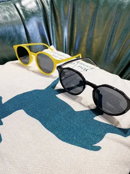 VWKTUUN Apaļas Saulesbrilles Sieviešu Vintage Lielgabarīta Saulesbrilles PC Rāmja Brilles UV400 Punkti Konfektes Krāsu Vīriešu Braukšanas Sunglass