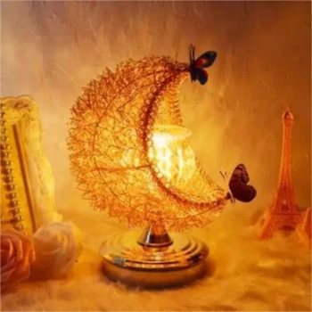 Vēlme Aroma Lampas Sudraba Mēness Elektriskā Vasks Izkūst Eļļas Degļu Gaismas Gultas Lampa, Radoša Dāvana Valentīna Diena