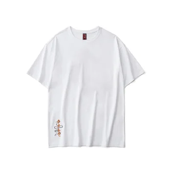 Vīriešu guochao Jūra Izšuvumi Tiger Ķīnas Tendence Zīmolu T-krekls Ielu Modes Tendence Zaudēt Kokvilnas T-krekls Gadījuma Augšu