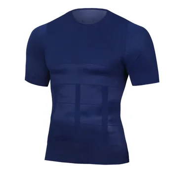 Vīriešu Novājēšanu Shaper ķermeņa stāvokļa Korekcijas T-Krekls Kompresijas Ķermeņa Ēka Krekli