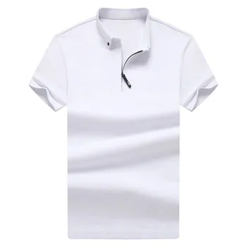 Vīriešu Polo Krekls 2020. Gada Vasaras Slim Tīru krāsu Modes Zīmolu Dizains, Kokvilnas Polo Rāvējslēdzēju Atloks, t-veida topi Vīriešu Polo Krekls ar Īsām Piedurknēm