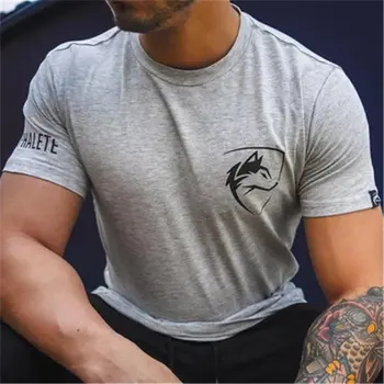 Vīriešu T Gothic Krekls Treniņu Fitnesa Streetwear Modes T Krekli Vīriešu Apģērbu Kokvilnas T-krekls