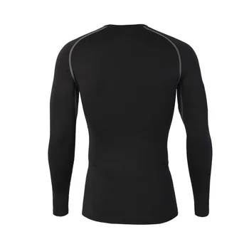 Vīriešu Ātri Sausas Darbojas T-Krekls 2018 Jaunu Kompresijas Krekls ar garām Piedurknēm Vīriešiem Sporta Skriešanas Fitnesa T Krekls Apmācību Tērps Jaunas