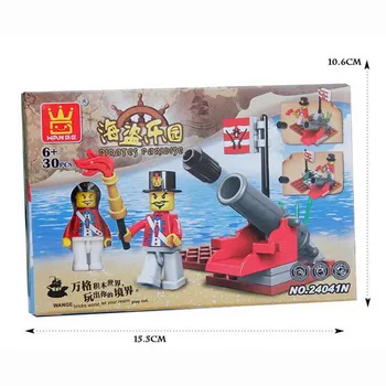 WANGE Pirātu Paradīze Celtniecības Bloki Kids Izglītojošās Ķieģeļi, Rotaļlietas, Modeļi un Būvniecības Rotaļlietas Kaste ir Saderīga Ar Legoe