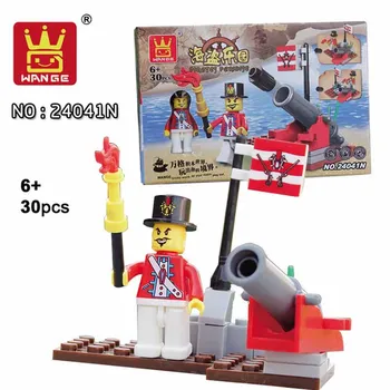 WANGE Pirātu Paradīze Celtniecības Bloki Kids Izglītojošās Ķieģeļi, Rotaļlietas, Modeļi un Būvniecības Rotaļlietas Kaste ir Saderīga Ar Legoe