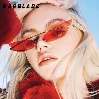 WarBLade 2018 Cat Eye Saulesbrilles Sieviešu Retro Sieviešu, Saules Brilles Trending Stilu Vintage Dāmas Zīmola Dizainere Spogulis Toņos