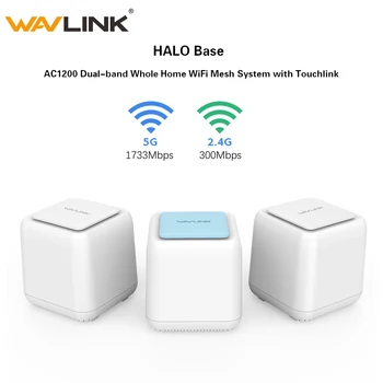 Wavlink Bezvadu Smart Wifi Rūteris, AC1200 Dual-band 2.4/5Ghz Visu Mājas WiFi Sietu Sistēma Touchlink Gigabita WI-FI Maršrutētāju Repeater
