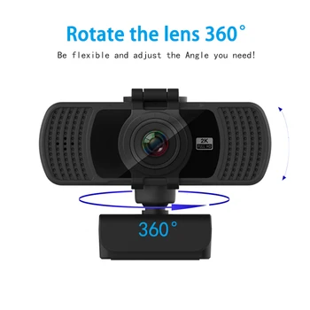 Webcam 2K Autofokusu, USB, HD Tīmekļa Kamera ar Mikrofonu priekš Mac Klēpjdatoru Video Live