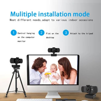 Webcam 2K Autofokusu, USB, HD Tīmekļa Kamera ar Mikrofonu priekš Mac Klēpjdatoru Video Live
