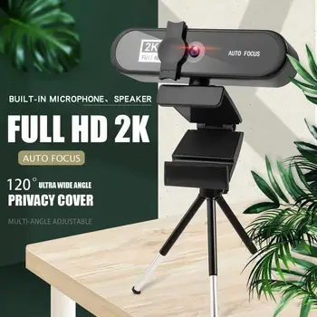 Webcam PC Kamera Ar Mikrofonu Augstas izšķirtspējas 1K 2K 4K HD Grozāms Un Regulējams Autofokusu USB Professinal Nakts Web Kameras