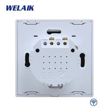 WELAIK AK WIFI-Touch Switch-Kristāla Stikla Paneļu Sienas-Saprātīga Maiņa-Apgaismojuma Smart-Slēdzis 1gang-1way B1911CW&WIFI
