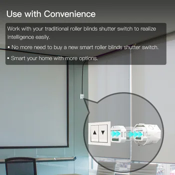 WiFi RF433 Žalūzijas, Aizkaru Slēdzis ar Tālvadības Elektriskā Rullo žalūziju Sauļošanās Tuya Smart Dzīves Google Home Alexa Smart Home