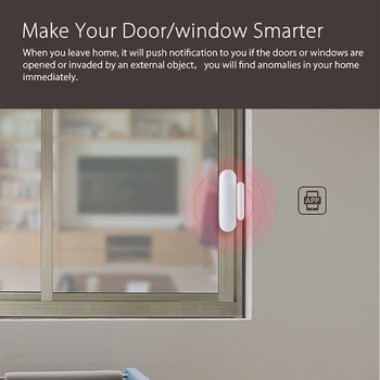 WiFi Smart Durvju/Logu Sensors APP Paziņojumu Brīdinājumi Mājas Signalizācijas Drošības Detektors, kas ir Saderīgas Ar Alexa, Google Home