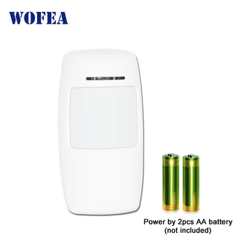 Wofea bezvadu PIR infrasarkanais sensors, kustību detektors 1527 Tips 3 V enerģiju mājas apsardzes signalizācijas 433mhz