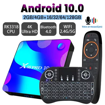 X88 Android 10.0 TV KASTĒ 2.4 G&5.8 G Wifi 32G 64G 128G 4k 3D Bluetooth TV uztvērējs Media player HDR+ Augstas Qualty Ļoti Ātri Kaste