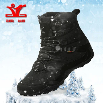XIANG GUAN jaunas ziemas pārgājienu apavi vīriešiem anti slip sniega zābaki, vīriešu, āra sporta kurpes sieviešu plīša odere, silts pārgājienu apavi sievietēm