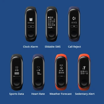 Xiao Mi Band3 NFC Sākotnējā OLED Aproce sirdsdarbība Laiks Smart Aproce Fitnesa Monitors Touch Screen Xiaomi Mi grupa 3