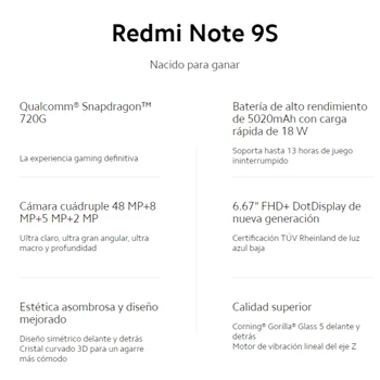 Xiaomi Redmi Piezīme 9S Viedtālrunis (4 GB RAM, 64 GB ROM mobilo telefonu, bezmaksas, jauno android akumulators 5020mAh)[Globālo versiju]