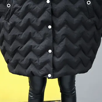 XITAO Ziemas Korejas Modes Jaunā Sieviešu Plats Piedurknēm ar Kapuci Colloar vienkrāsainu Vienu Krūtīm Pilnu Piedurknēm Parka 2019 ZLL2424