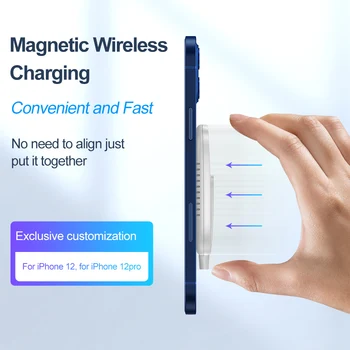 YKZ 15W Magnētisko Bezvadu Lādēšanas Lādētājs Portatīvajiem iPhone 12 Pro Max Qi Bezvadu, Ātrā Uzlāde Magsafe magnēts lādētāju