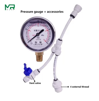 Yn60 uzvalks 0~1.6 MPA eļļas spiediens anti vibrācijas Mājsaimniecības krāna ūdens attīrītājs manometru pārbaude ūdens caurules manometru