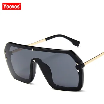 Yoovos ir 2021. Vintage Metāla Saulesbrilles Vīriešiem viengabala Slīpumu, Konfektes Objektīvs Dāma, Saules Brilles Āra Lentes De Sol Hombre UV400