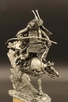 Yoshitsune Minamoto Samuraju Bruņas Mērogs 1:18 Alvas Metāla DIY Statueti Attēls Japāņu Solider Statisko Modeli Darbvirsmas Apdare