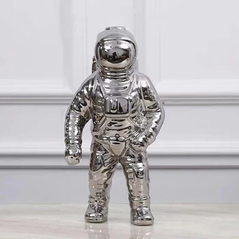 Zelta Kosmosa Cilvēks Skulptūru Astronauts Modes Vāze Radošo Mūsdienu Keramikas Kosmonauts Modelis, Ornaments, Dekorācijas, Dārza Statuja Mājas