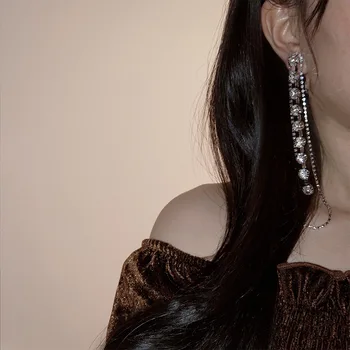 Zeojrlly Moderns Ūdens Piliens Sieviešu Vilināt Auskari Ilgi Pušķis Elegants Sieviešu Korejas Modes Rotaslietas Sievietes